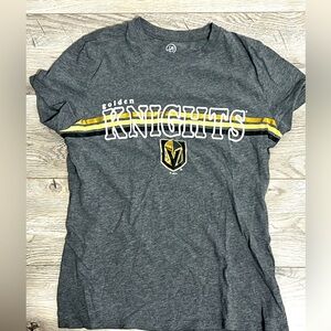 Vegas Golden Knights NHL Gray women’s fitted T-Shirt with Official Logo
